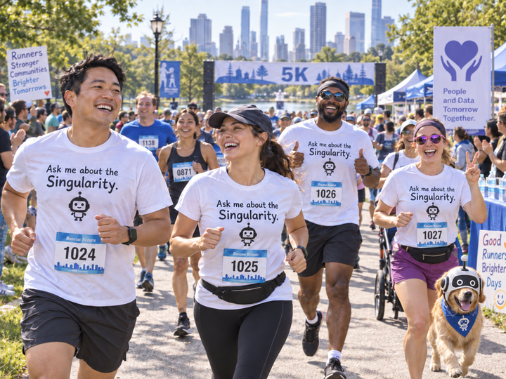 Imagining a 5k charity run around Lake Harriet in support of Data Centers.